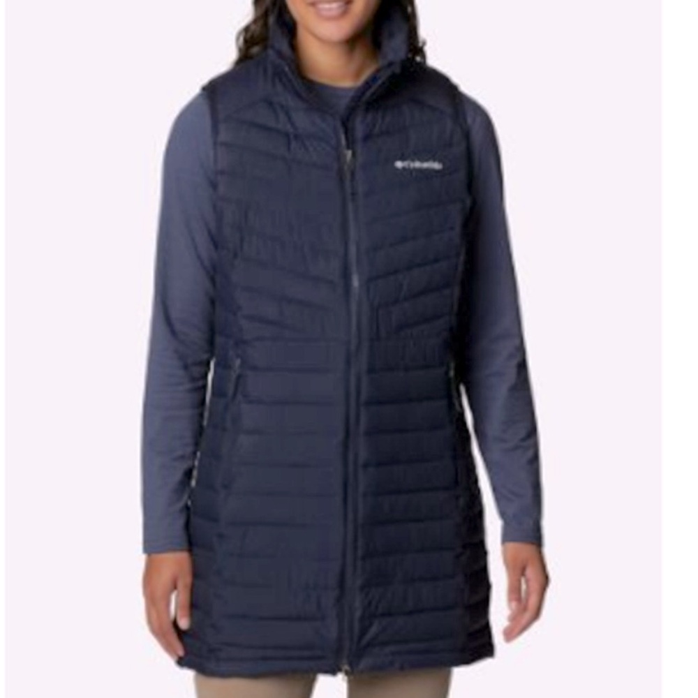 Columbia Omni-Heat  Slope Edge Navy long vest size L